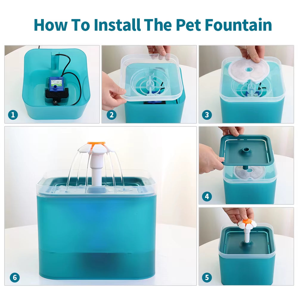 Smart Pet Water Fountain  Feeder Bowl with LED Light – USB Automatic Drinking Feeder for Cats & Dogs