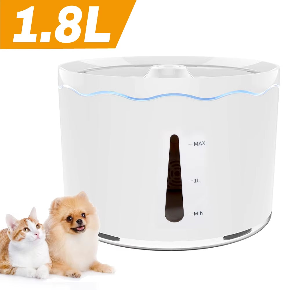 Smart Pet Water Fountain  Feeder Bowl with LED Light – USB Automatic Drinking Feeder for Cats & Dogs