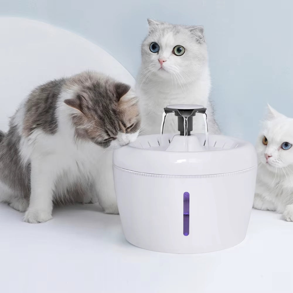 Smart Pet Water Fountain  Feeder Bowl with LED Light – USB Automatic Drinking Feeder for Cats & Dogs